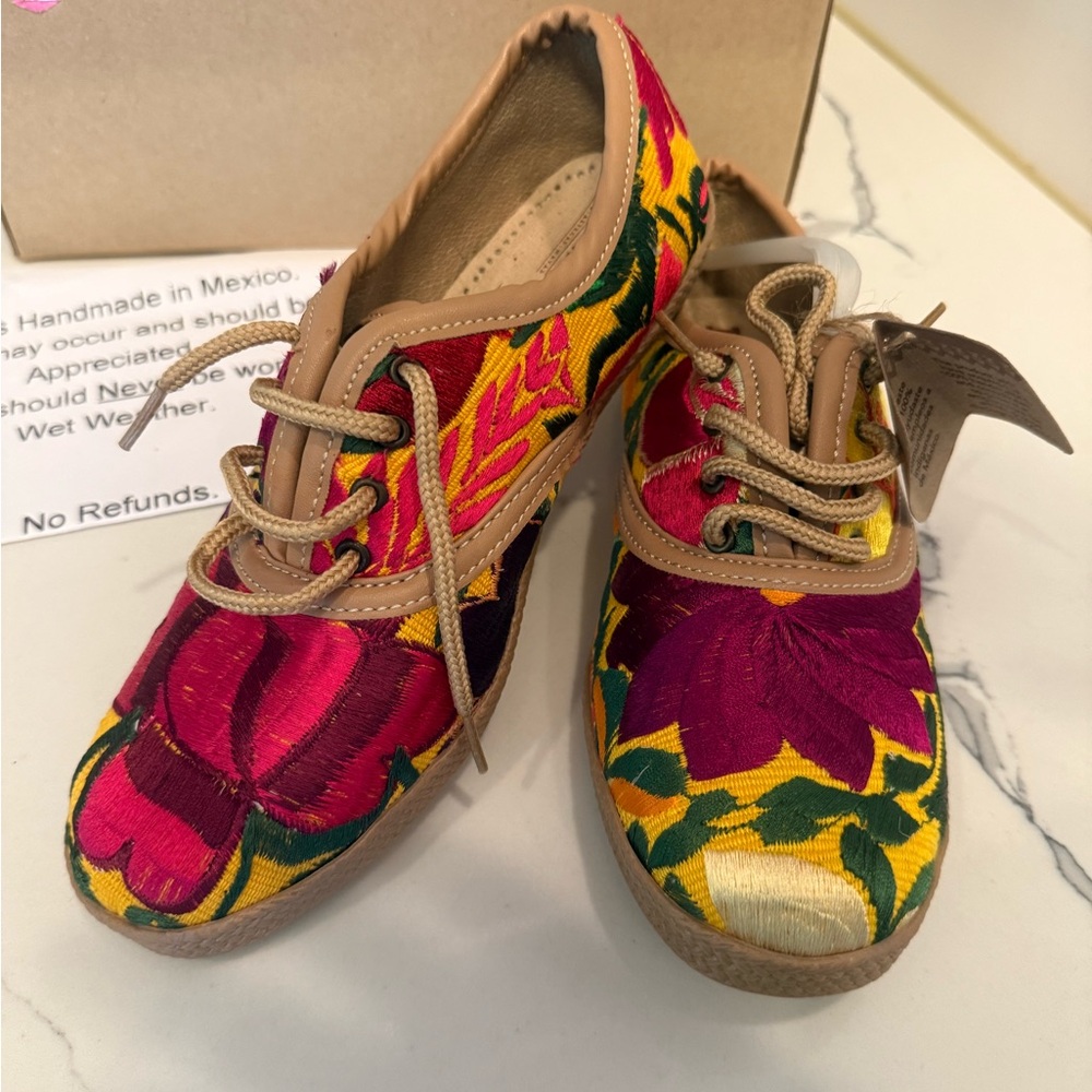 Vibrant Handmade Embroidered Floral Women's Shoes